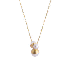 Three Pearl Cloud Necklace
