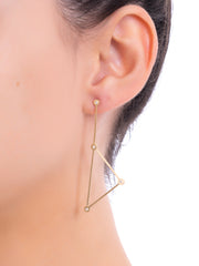 Lucy Triangle Earrings with Diamonds