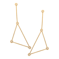 Lucy Triangle Earrings with Diamonds