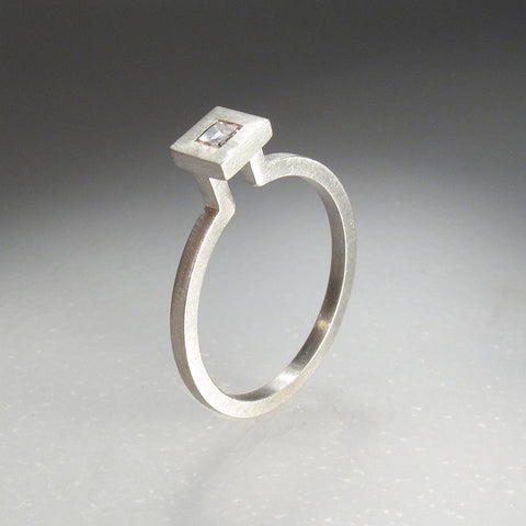 Square Solitaire Ring
